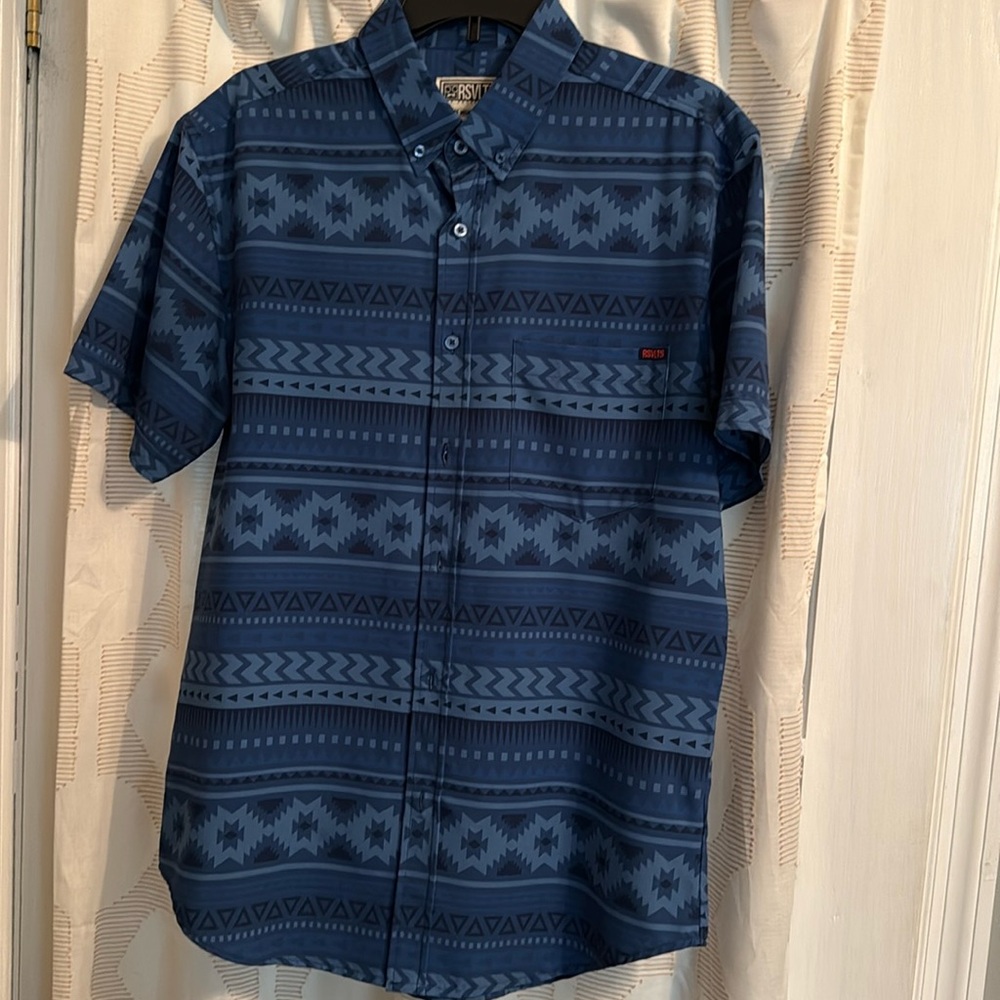 RSVLTS Blue Aztec shirt